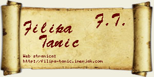Filipa Tanić vizit kartica
